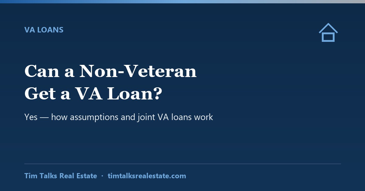 A VA loan handbook page next to house keys, with the words can a non-veteran get a VA loan
